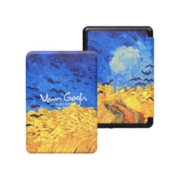 Imagem de Akacy Capa com padrão pintado de 15 cm para Kindle (10ª geração, modelo: J9G29R, lançado em 2019) com função automática de despertar/dormir/à prova d'água (5)