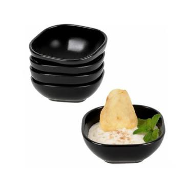 Imagem de ZQtyf Tigelas de mergulho, tigelas de plástico de palha de trigo, conjunto de copos inquebráveis de 142 a 127 g para acompanhamento, ketchup, soja, churrasco, sobremesa, sushi, festa, condimentos