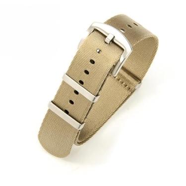 Imagem de hengfento2 Pulseira de relógio G10 de substituição para Omega Premium Nylon balístico militar Raf costurado Bond Iw 20 mm (marrom cáqui)