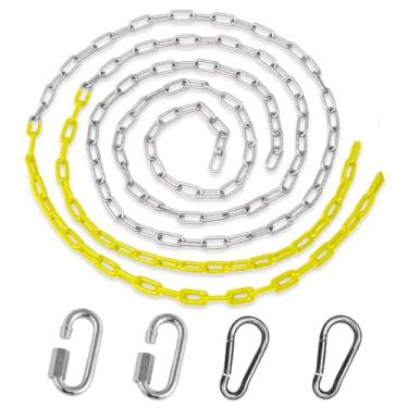 Imagem de ABUSA 2Pcs 66" Swing Chains with 4Pcs Quick Connection Hooks, Heavy Duty Swing Hanging Chain Kit for Indoor Outdoor Playground Equipment,Swing Set,Boxing Bag and More, 1000 lb Capacity（SC006）