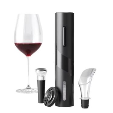 Imagem de Saca Rolha Abridor De Vinho Elétrico Recarregável Automático Kit 4 Peças Carregamento por usb