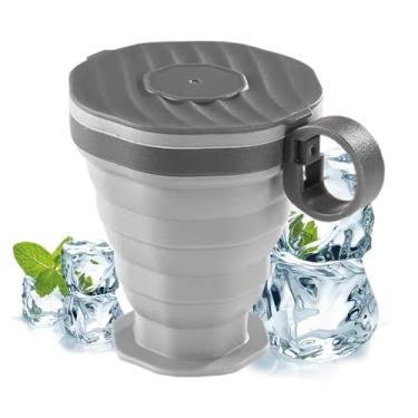 Imagem de Copo dobrável para viagens, copo dobrável | Copos de silicone | Copo de café de silicone, copo reutilizável, caneca de viagem de café à prova de vazamento para camping e caminhadas