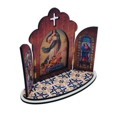 Imagem de Capela Portuguesa Nossa Senhora da Conceição Madeira MDF - FORNECEDOR 