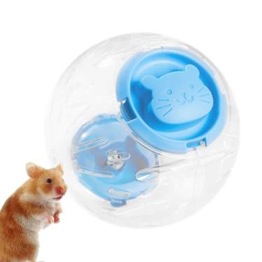 Imagem de Bola de hamster | Roda de corrida transparente – à prova de fuga, com orifícios de ventilação, atividade de pequenos animais para entretenimento de animais de estimação