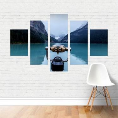 Imagem de Quadro Paisagens Lago Louise Alberta Canadá Ski Resort Canva - Plinpli
