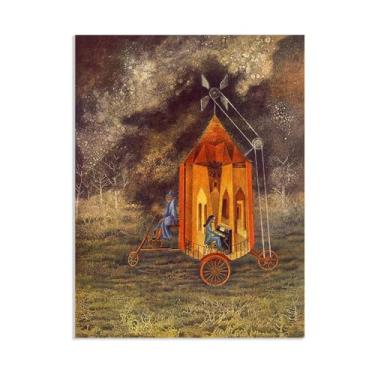 Imagem de Remedios Varo, decoração de parede, caravana, impressões, pintura, surrealismo, arte de parede, decoração de casa, remédios, varo, pôster, presente para quarto, sala de estar, 90 x 70 cm (36 x 28 pol