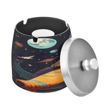 Imagem de Blueangle Cinzeiro engraçado de preguiças com tampa para cigarros, à prova de vento/chuva, aço inoxidável, sem fumaça, inodoro, cinzeiro para uso interno ou externo (187)