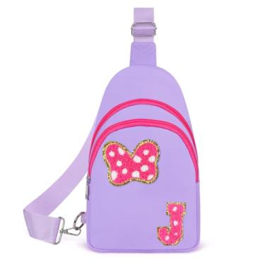 Imagem de Pochete transversal para meninas de 14 anos, 7, 8, 9, 10, 11, 12, 13, 14 anos, para meninas e mulheres, Roxa, J