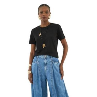 Imagem de Blusa Colcci Manga Curta Com Bordado-Feminino