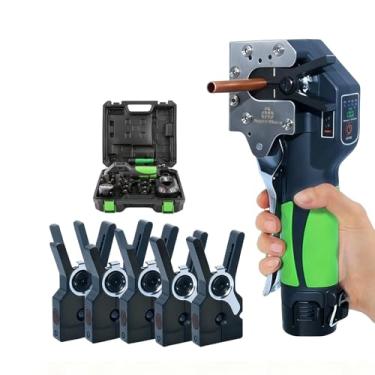 Imagem de KKSOUFX Expansor De Tubo EléTrico, Alimentado Por Bateria, OperaçãO Com Um BotãO, CabeçOtes Expansores De ConexãO RáPida Com Led, MéTrico E Imperial 2 Em 1 Para Tubos De Cobre/AlumíNio