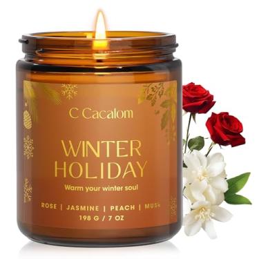 Imagem de Velas de soja de Natal para decoração de casa de Natal, velas perfumadas de aromaterapia não tóxicas para presentes de Natal, vela aconchegante e fofa, vela de inverno para mulheres e homens, vela