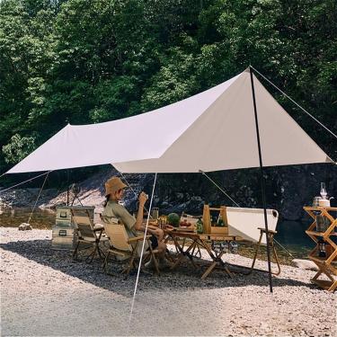 Imagem de Tenda Gazebo Barraca Camping Portatil Tela Toldo 3m X 5m Altura do poste 2m(Bege 3M* 5M *2M)