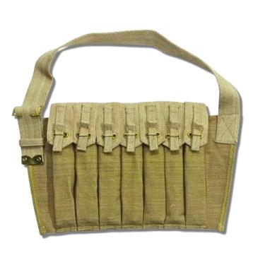 Imagem de Warreplica WWII British Submachine Sten Seven Pocket Magazine Bandoleer/WWII STEN 7 Pocket Ammo Magazine Bandoleer / 7 Cell Sten Bandoleer – Reprodução – Caqui