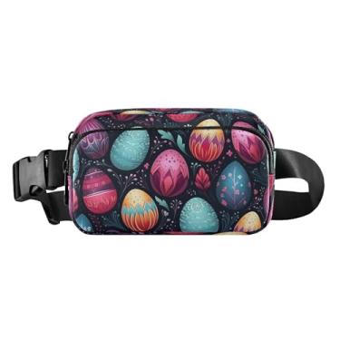 Imagem de CEBUGI Mini pochetes de caminhada para homens e mulheres, ovos de Páscoa, modernas, resistentes à água, com cinto ajustável para treino, viagem, corrida