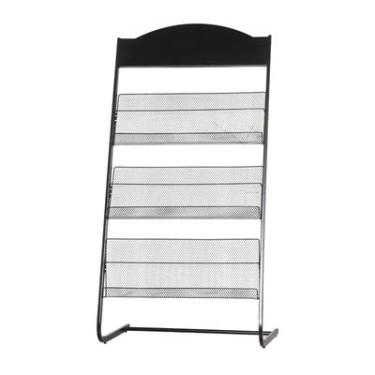 Imagem de LMJYU Suporte de revistas Rack de armazenamento de jornais Porta-revistas Rack de exibição de chão Rack de material promocional Rack de publicidade Rack de revistas Organizador de suporte de revistas