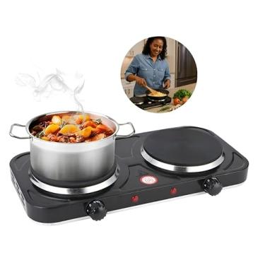 Imagem de Fogão Cooktop Elétrico Duas Bocas Indução Pesca Camping Mesa
