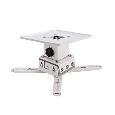 Imagem de uhyOHF Suporte de projetor extensível para projetor de liga de alumínio montado na parede para sala de estar, sala de conferências, projetor de teto telescópico, prateleira, suporte de parede (uma