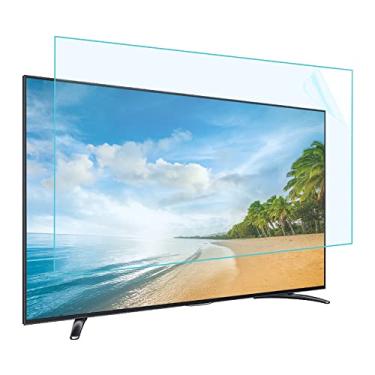 Imagem de Película protetora de tela antirreflexo para TV 43/55/60/65/70/75 polegadas Filtro prejudicial de luz azul/à prova de poeira/antiarranhões/película antiluz solar, cobertura total de superfície fosca