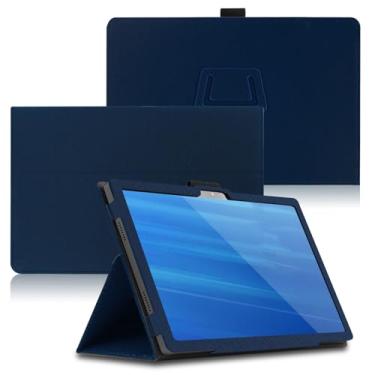 Imagem de Keihok Capa para tablet Wacom MovinkPad Pro 14 de 14 polegadas com alça de mão e suporte para lápis, capa dobrável com suporte dobrável para Wacom MovinkPad Pro 14. (azul escuro)