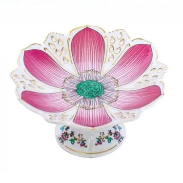 Imagem de FENNYYAR Bandeja de suprimentos, prato de frutas de lótus para oferta de Buda, bandeja frontal de buda de cerâmica doméstica de 15 cm