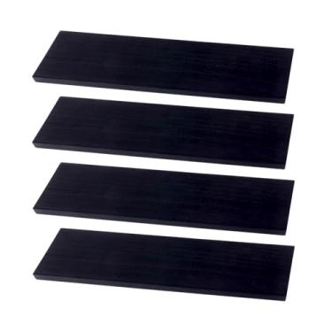 Imagem de 4 Prateleiras Substituição para Armário Medicamentos, 33cm Madeira Montagem na Parede Prateleiras de Arrumação Armário para Organização Cozinha Sala Estar e Casa Banho (Preto)