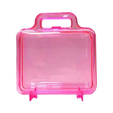 Imagem de Kit 10 Maleta Acrílica Para Lembrancinha Festa Aniversário Maletinha Para Doce (Pink)