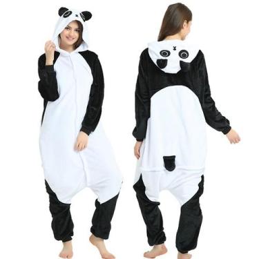 Imagem de Panda Adulto Pijama Kigurumi Macacão Fantasia - OEM, P