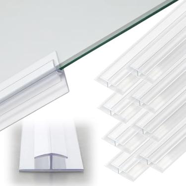 Imagem de Maasechs Pacote com 8 canais H de plástico, 91 cm, serve para material de 0,6 cm de espessura, formas de divisória transparentes, moldagem divisória transparente para vidro, acrílico, projetos DIY e