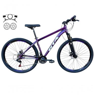 Imagem de Bicicleta Aro 29 Gta Start Freio Hidráulico 21v Alumínio Mountain Bike Garfo Suspensão Roxo Tam: 15