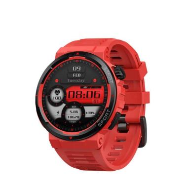 Imagem de Relógio Zeblaze Com Display Amoled Para Homens, Amoled, Bluetooth Vermelho