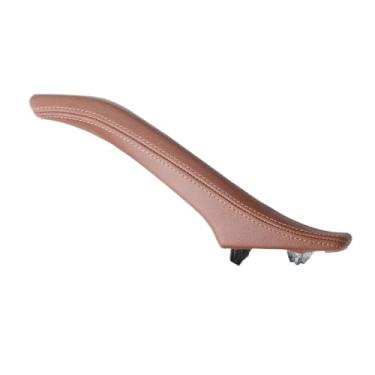 Imagem de Conjunto de puxador de couro para porta interna esquerda/direita do passageiro, compatível com BMW Série 5 F10 F11 F18 520i 523i 525i 528i 535i(Right Brown)