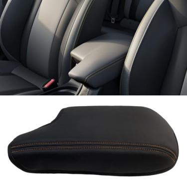 Imagem de ciizssria Protetor de apoio de braço de carro para Subaru Crosstrek 2018-2022 2023, para Impreza 2017-2023 Guarnição de proteção da tampa da caixa de descanso de braço, interior de couro do assento do