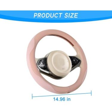Imagem de Capa do Volante de Carro Couro Macio Seda Gelo Antiaderente Respirável Acessórios Proteção Interna Wear Temperature para SUVs Caminhões RVs Carros