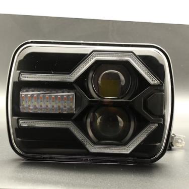 Imagem de Loyolik Faróis de LED 5 x 7/7 x 6 H6054 - 1200% mais brilhantes, feixe selado antirreflexo alto/baixo com DRL e sinal de seta âmbar, para Jeep Wrangler YJ/Cherokee XJ/Chevy Express/GMC Savana/Ford