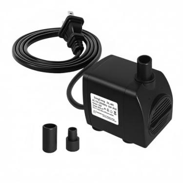 Imagem de SongLong Bomba submersível 200 GPH (800 L/H 15 W) ultra silenciosa com proteção contra superaquecimento elevação de 1,6 m de altura para fontes, hidroponia, lagoas, aquários e mais..