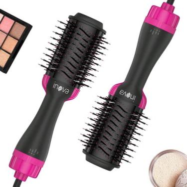 Imagem de Escova Secadora E Modeladora 4 Em 1 Alisadora Seca E Cachos - inova