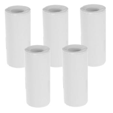 Imagem de Luxshiny 5 rolos de papel autoadesivo de impressora térmica para mini impressoras compatíveis com dispositivos para notas, recibos e fotos
