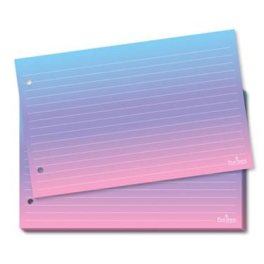 Imagem de Fichas Degrade rosa pautas brancas 5x8 - 50 unid. - Fina Ideia