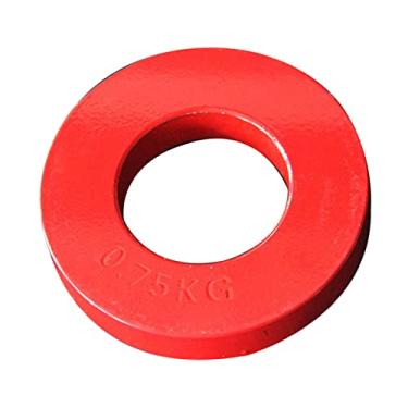 Imagem de DYNWAVE Pratos olímpicos fracionários de aço de 5 cm barra micro peso placa bumper adicionar - 0,75 kg vermelho
