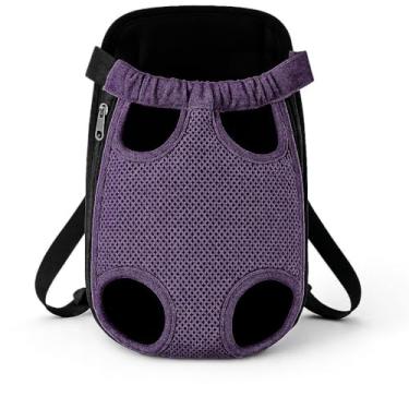 Imagem de Mochila Canguru Pet para Cachorro Pequeno – Transporte Confortável e Seguro com Alças Ajustáveis(ROXO,TAMANHO P)