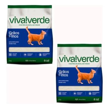 Imagem de Kit 2 Areia Higiênica Biodegradável Limpeza Plena Viva Verde 4 kg