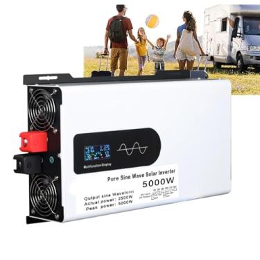 Imagem de 12v to 220v,Pequeno Poder Doméstico Puro Sine Wavenverter com Display LCD, 12V 24V 48V 60V 72V DC To 110V 220V AC Voltage Converter, para Casa/RV/Truck/Car/Camping (5000W)