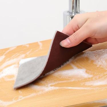 Imagem de 5 peças de esponja de carborundum nano esmeril pedra cáspio escova limpa esponja de limpeza resistente para panelas, churrasqueiras, prateleiras de forno e manchas de pia