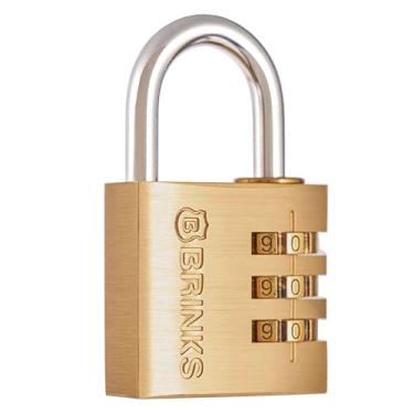 Imagem de BRINKS 171-40051 Trava redefinível de 3 dígitos de latão sólido de 40 mm