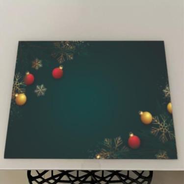 Imagem de Jogo Americano Natal Souplast Impermeável Lona Kit 4 6 8 10 ou 12 Unidades Mesa Posta (Natal 3,8Peças)