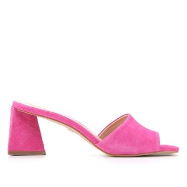 Imagem de Open Mule Couro Carrano Triangle Suede-Feminino