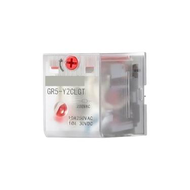 Imagem de GR5-Y2CLGT Electromagnetic Relay Serialized With Working Status LED Indicator Optional Non-Polarized Input For DC Coil 1Pcs(GR5-Y2CLGT 220VAC)