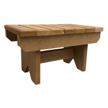 Imagem de Banquinho de Madeira Pinus Banco Pequeno Multiuso Para Pedicure Manicure Banheiro Jardim Infantil - 30 * 18 * 16cm, Material Durável para Uso Diário(MDF/DETALHADO)
