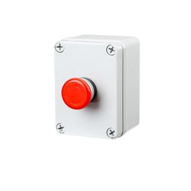 Imagem de AMSOH Caixa de botão à prova d'água, interruptor de parada de emergência, redefinição de fonte de alimentação, controle elétrico do motor do elevador com travamento automático (tipo 3)