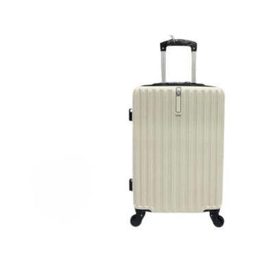 Imagem de Mala de Viagem com Rodinhas 360° Rígida com Cadeado – Tamanhos PP a G – Bagagem Resistente para Viagem(BRANCO (G) - 223)